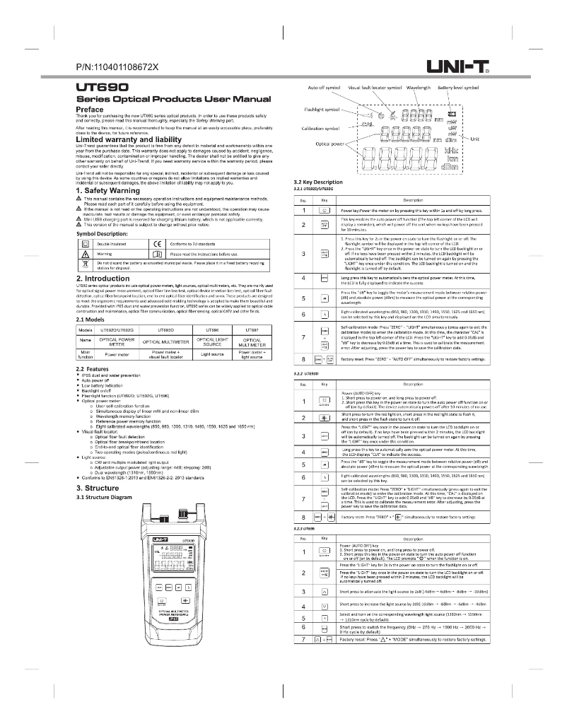 First page image of the manual for UT697