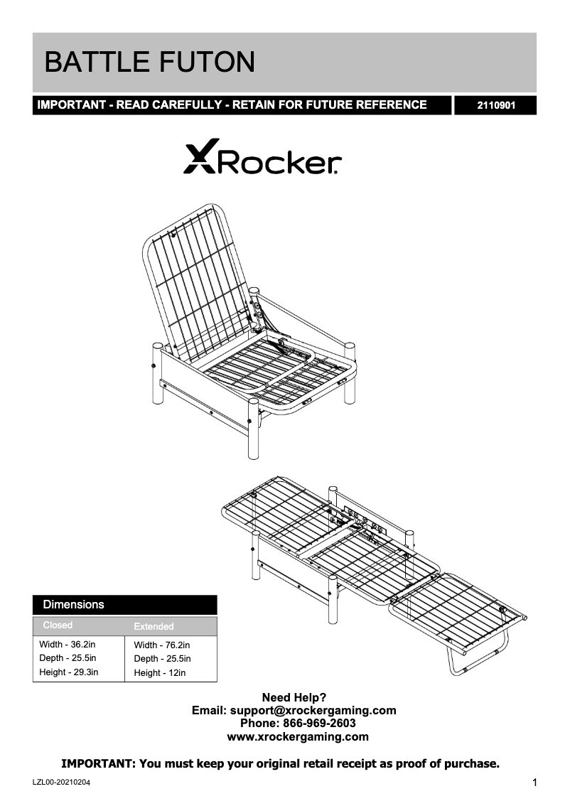 First page image of the manual for Convertible 2110901