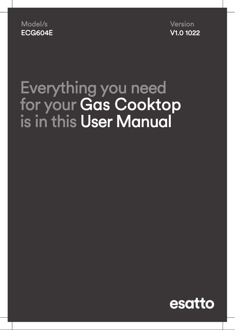 First page image of the manual for EOCG60