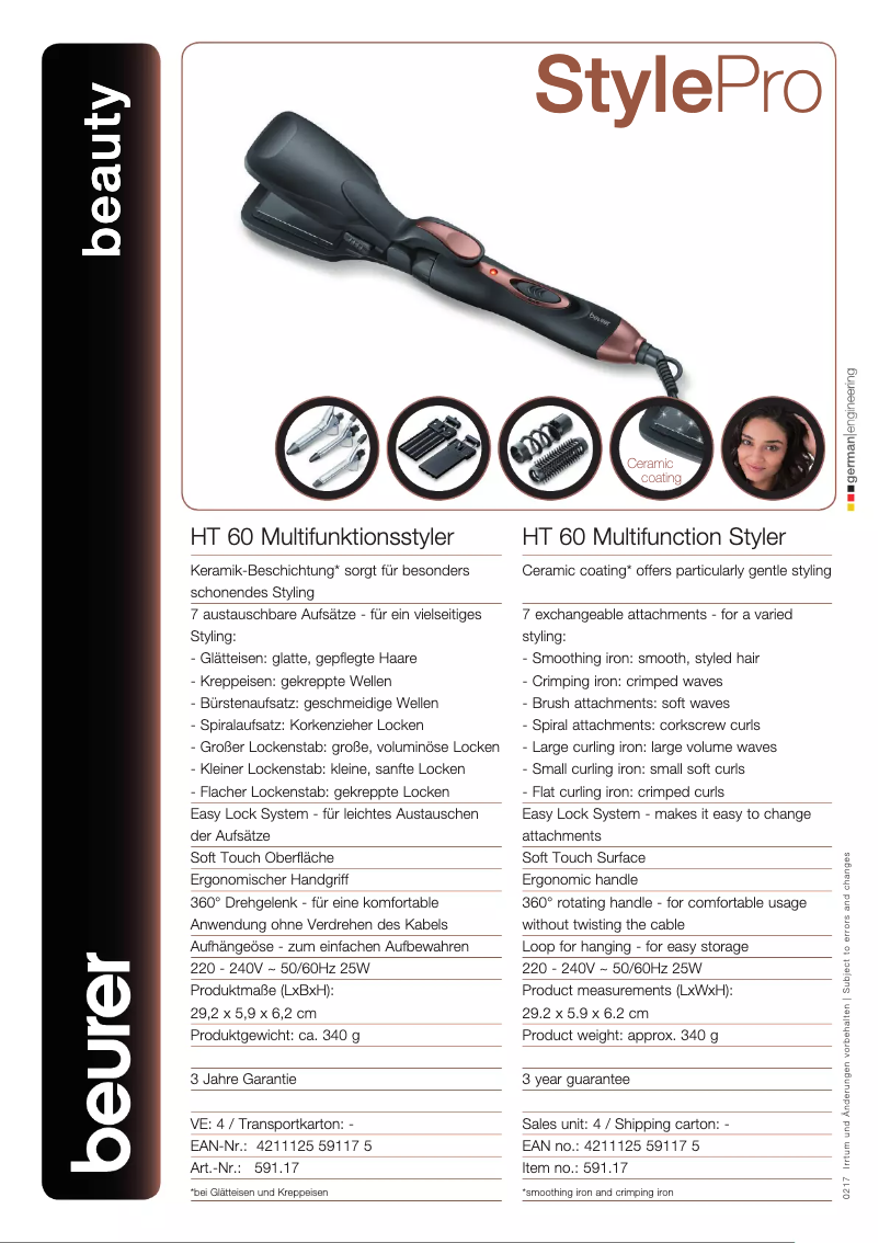 First page image of the manual for HT 60