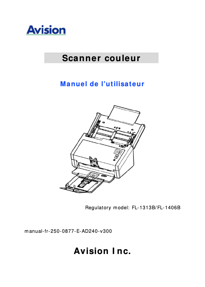 First page image of the manual for AD240