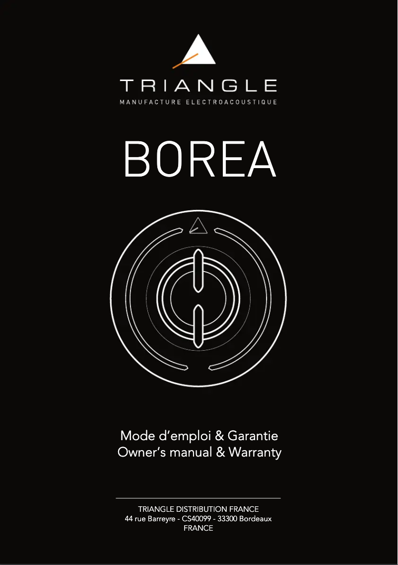 First page image of the manual for Borea BRC1