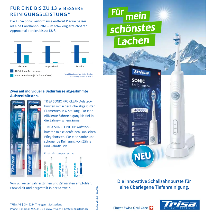 Page 1 of the manual User Manual Trisa Sonic Performance 4664.05