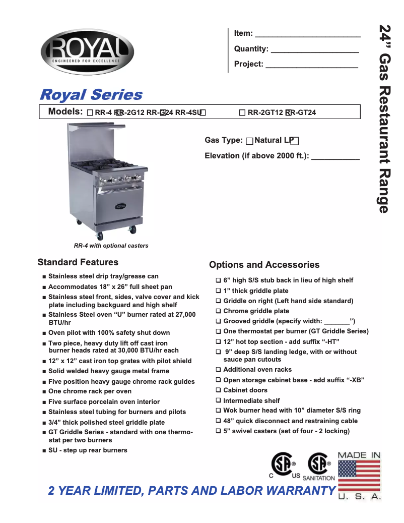 First page image of the manual for RR-4