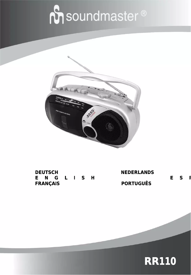 First page image of the manual for RR110