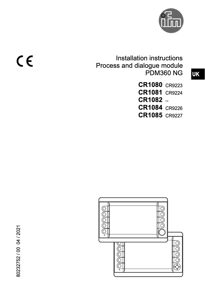 First page image of the manual for CR1081