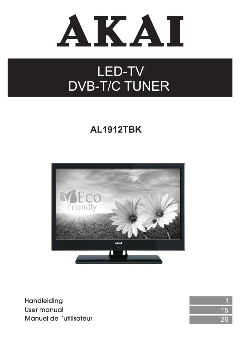 Page 1 of the manual User Manual AKAI AL1912TBK