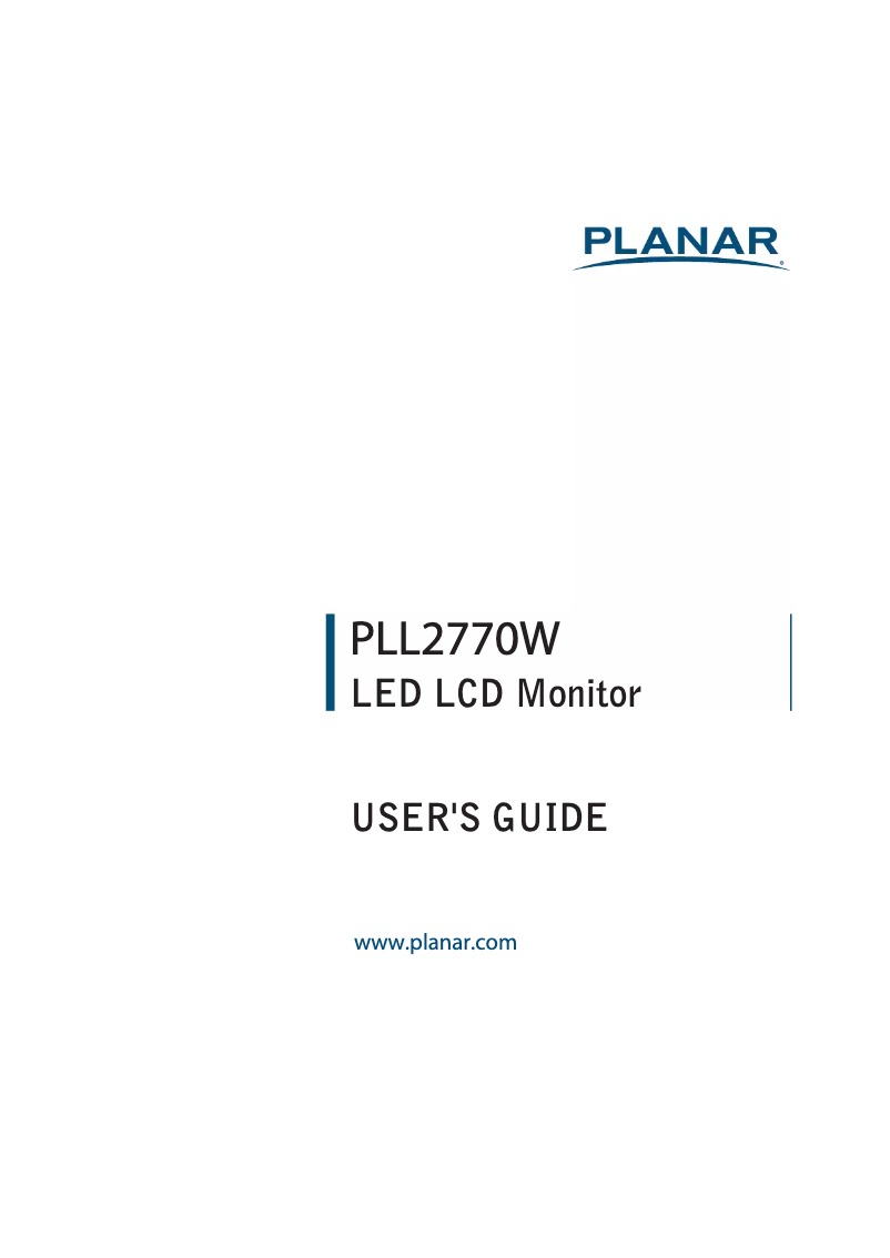 First page image of the manual for PLL2770W
