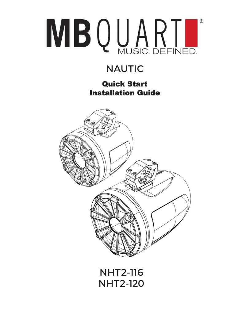 Page 1 of the manual Instruction Manual MB Quart NHT2-116