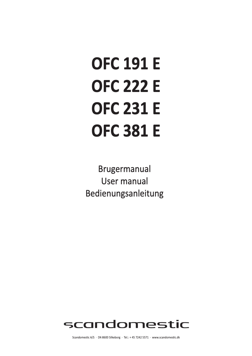 First page image of the manual for OFC 191 E