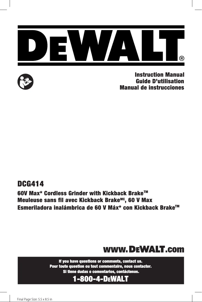 First page image of the manual for DWE560