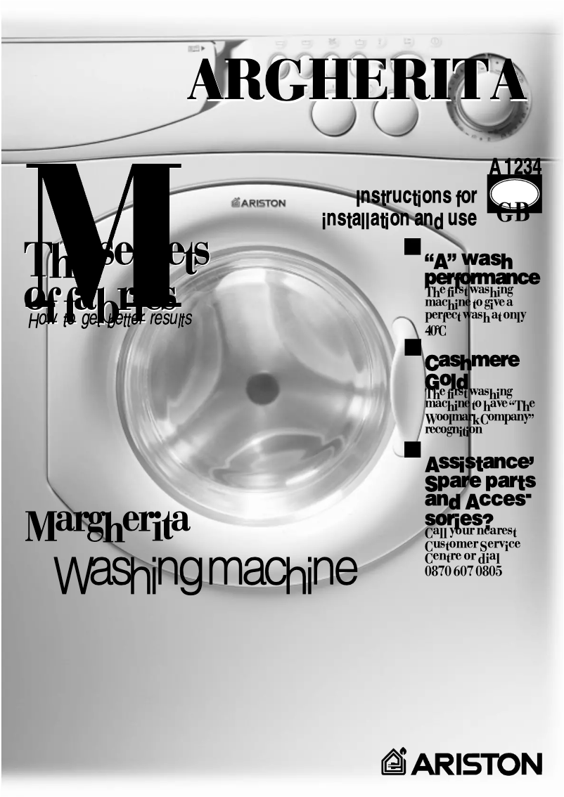 Page 1 of the manual User Manual Ariston Thermo A1234