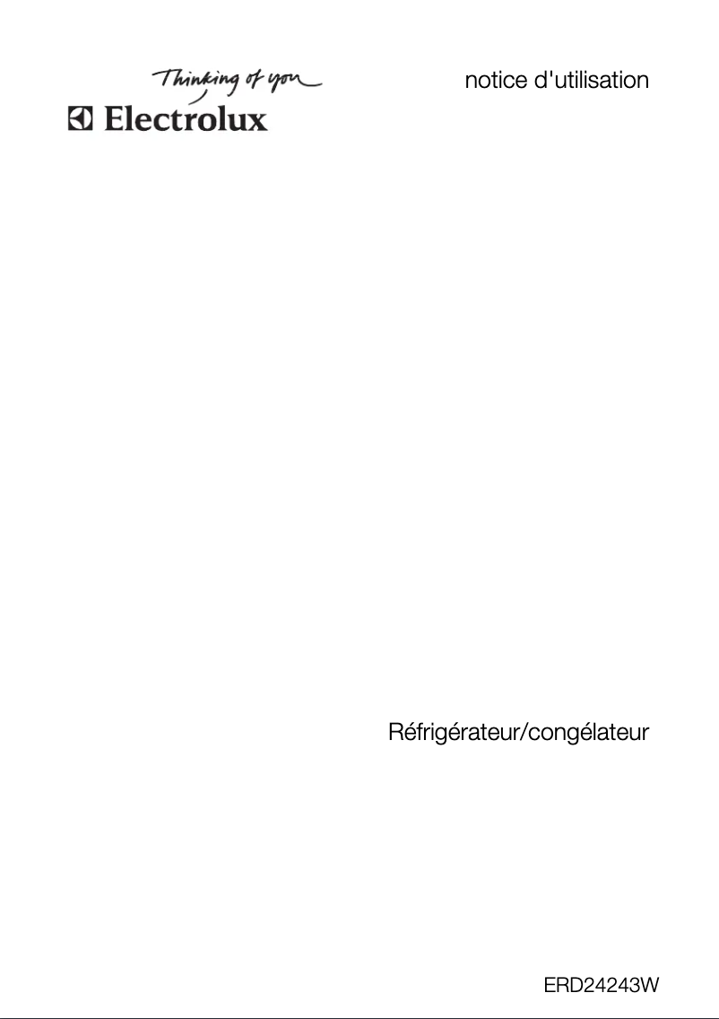 First page image of the manual for ERD24243W