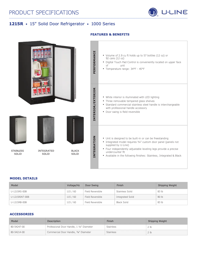 First page image of the manual for U-1215R