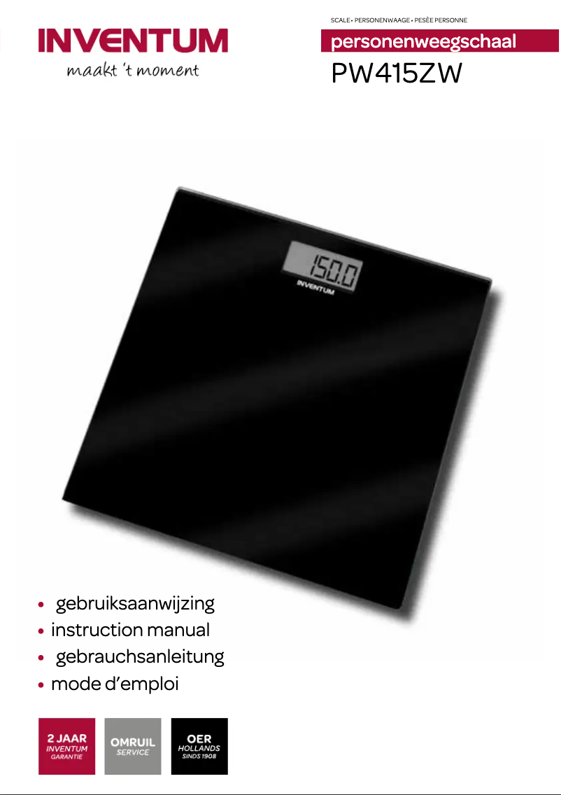 Page 1 of the manual User Manual Inventum PW415ZW