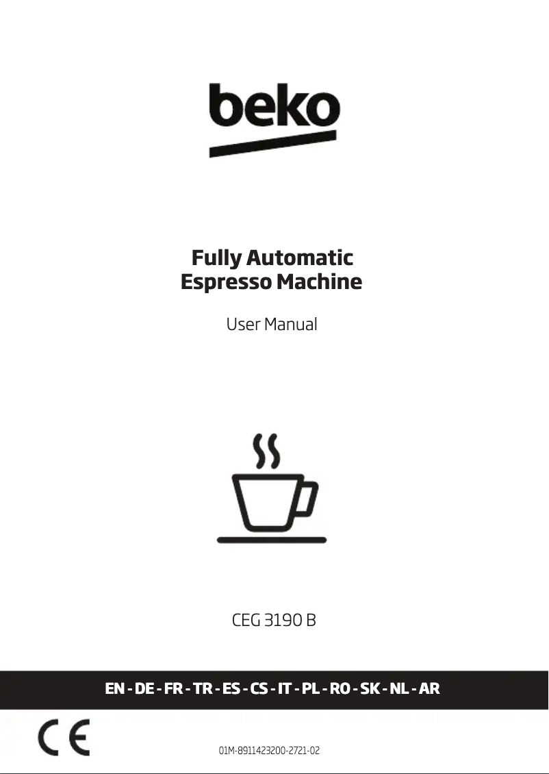 Page 1 of the manual User Manual Beko CEG3190B
