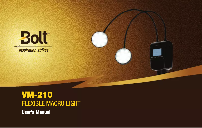 Page 1 of the manual User Manual Bolt VM-210