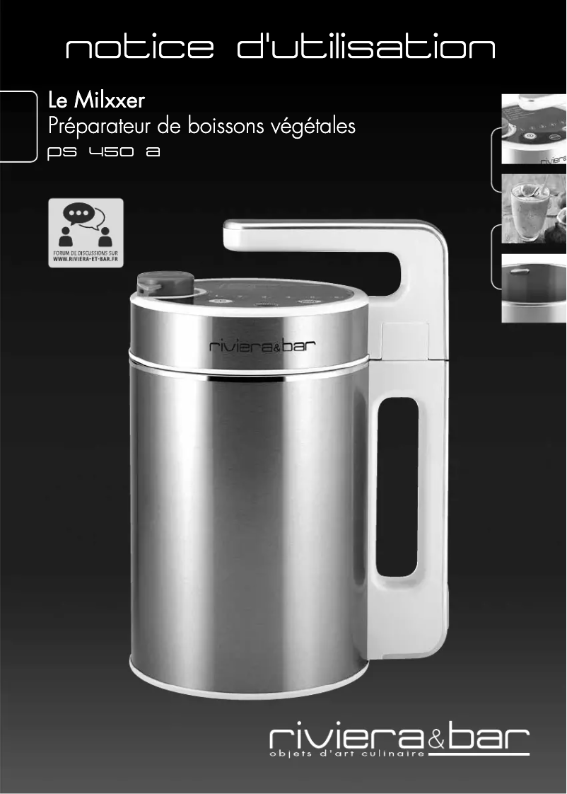 Page 1 of the manual User Manual Riviera & Bar PS450A