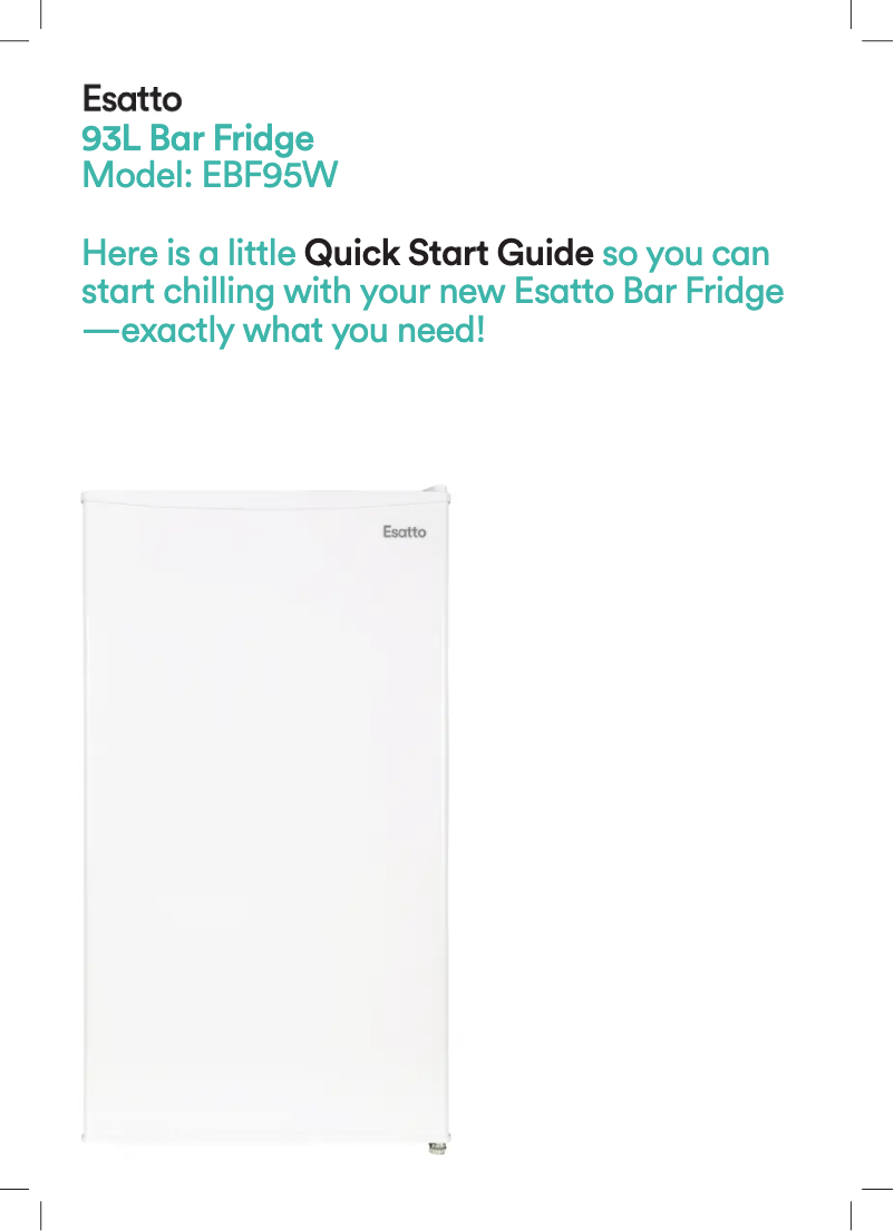 First page image of the manual for EBF95W