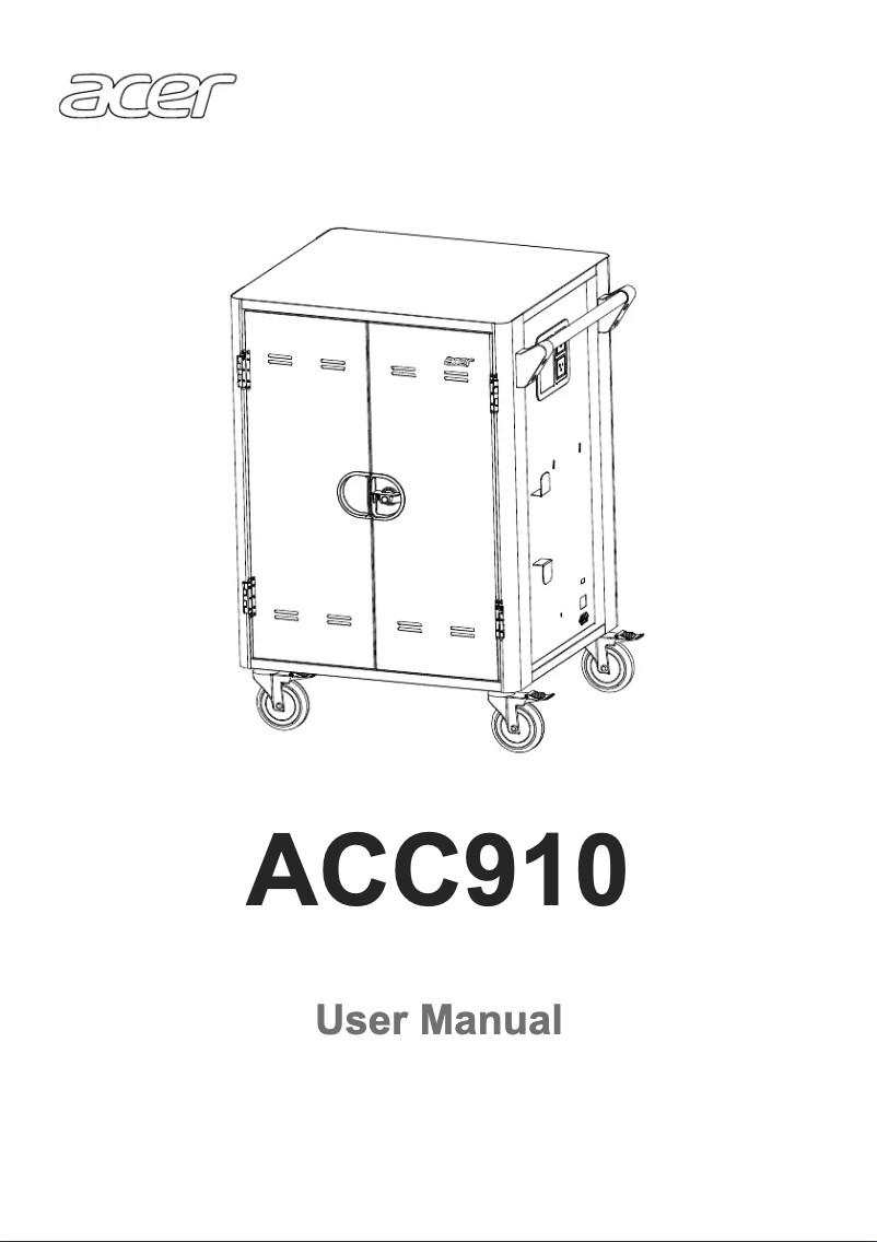 First page image of the manual for ACC910