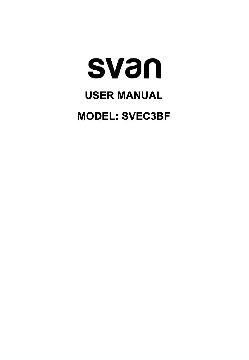 Page 1 of the manual User Manual SVAN SVEC3BF-2
