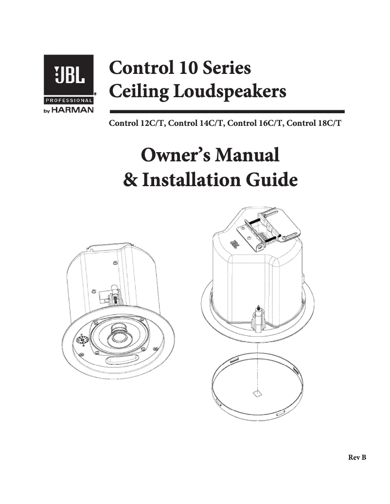 Page 1 of the manual User Manual JBL Control 16C/T-BK