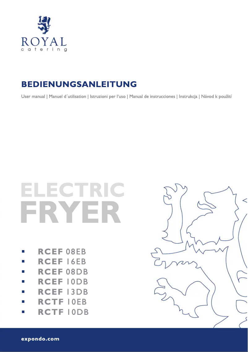 Page 1 of the manual User Manual Royal Catering RCEF 10DB