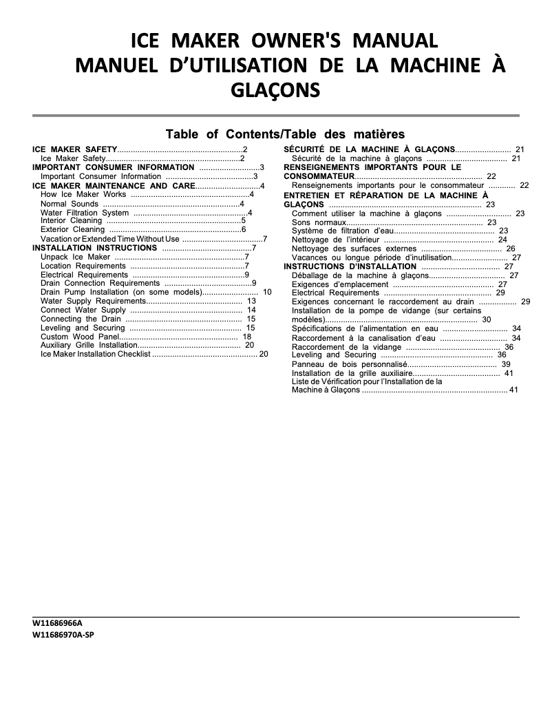 Image de la première page du manuel de l'appareil WUI75X15HB