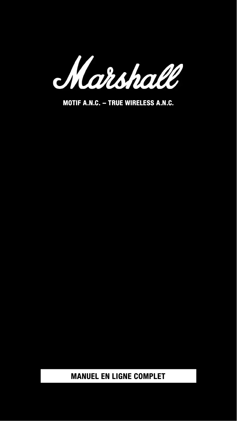 Page 1 of the manual User Manual Marshall Motif A.N.C.