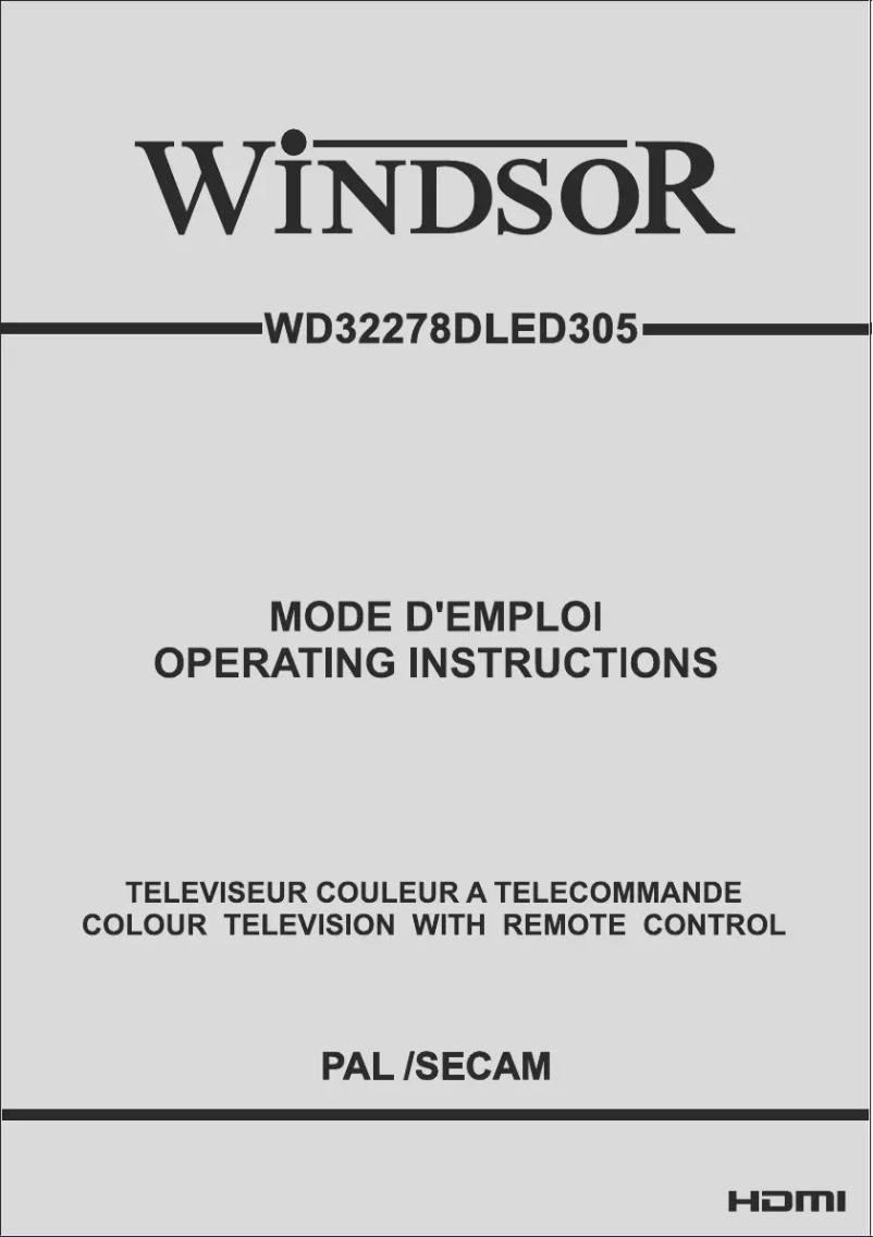 First page image of the manual for WD32278DLED305