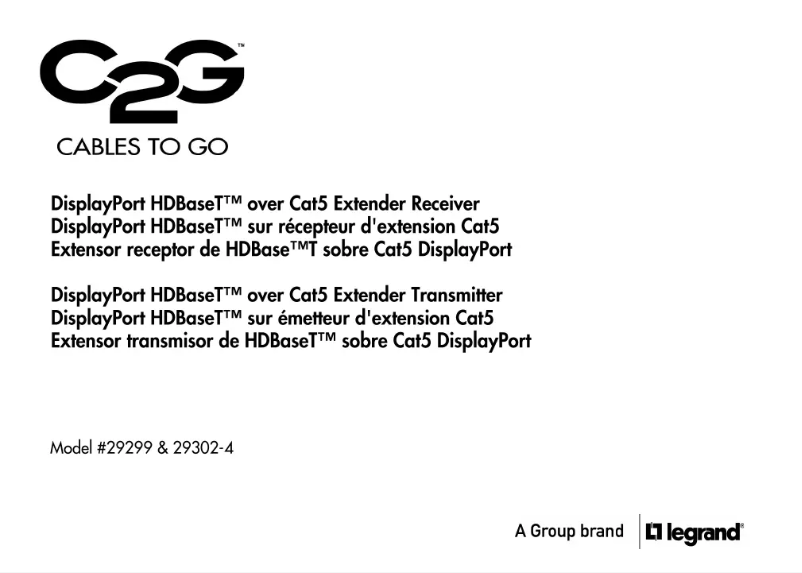 Page 1 of the manual User Manual C2G 29304