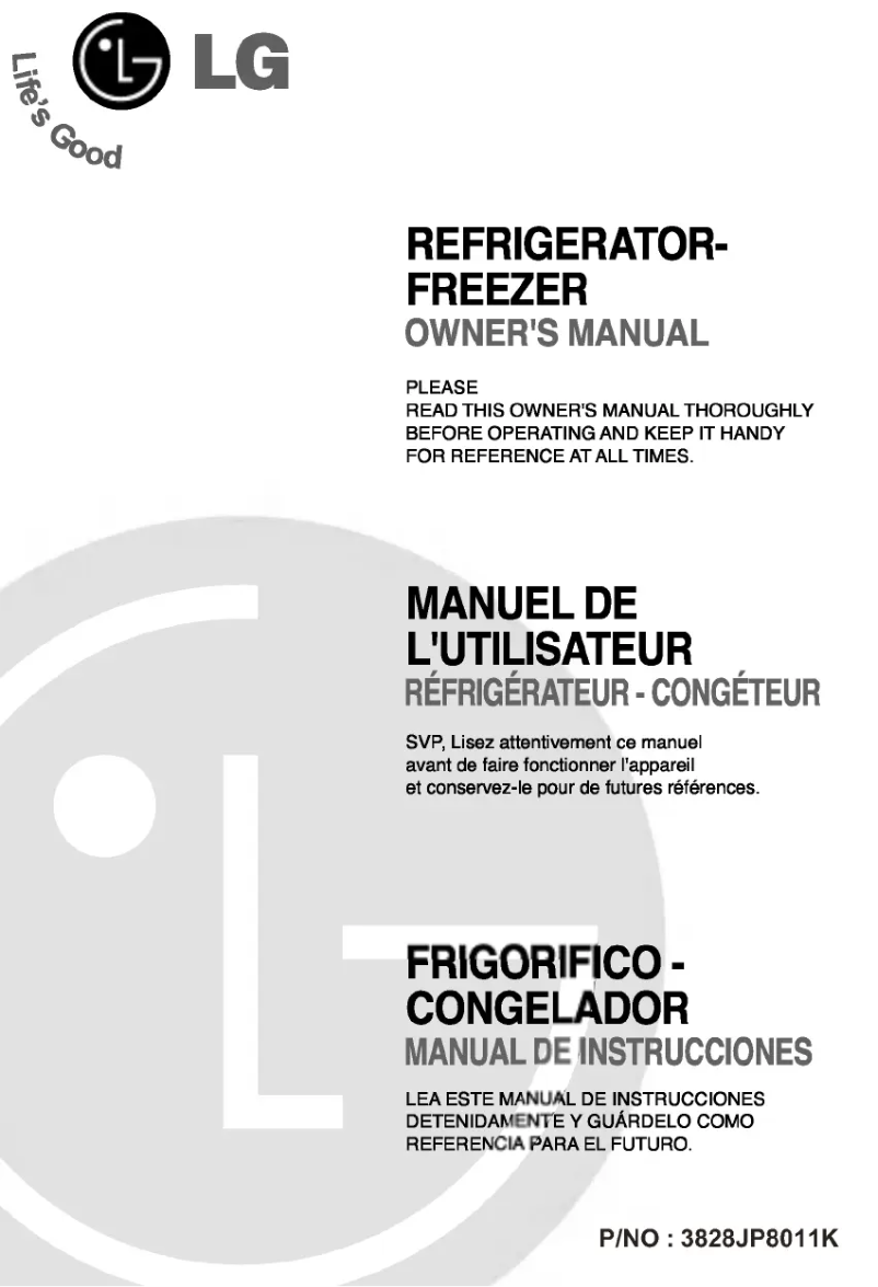 First page image of the manual for GR-292QC