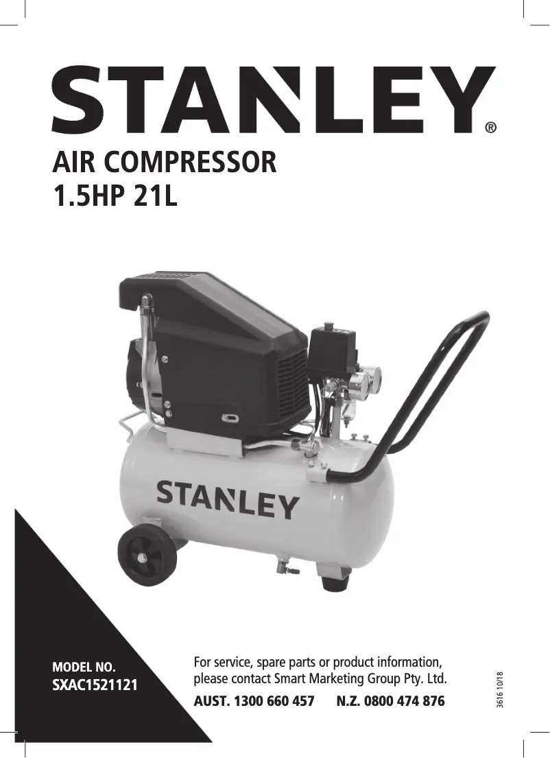Page 1 of the manual User Manual Stanley SXAC1521121