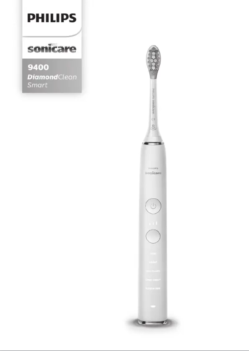 First page image of the manual for Sonicare DiamondClean Smart 9400 HX9917
