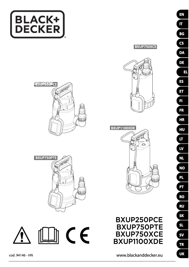 First page image of the manual for BXUP750XCE