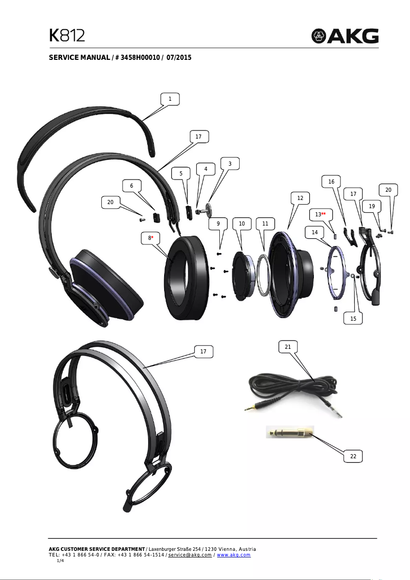 First page image of the manual for K812