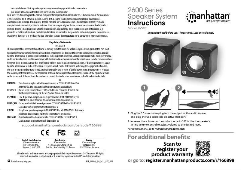 First page image of the manual for 166898