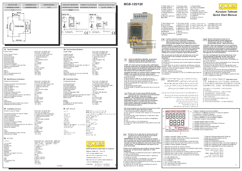Page 1 of the manual Quick Start Guide ENTES MCB-126