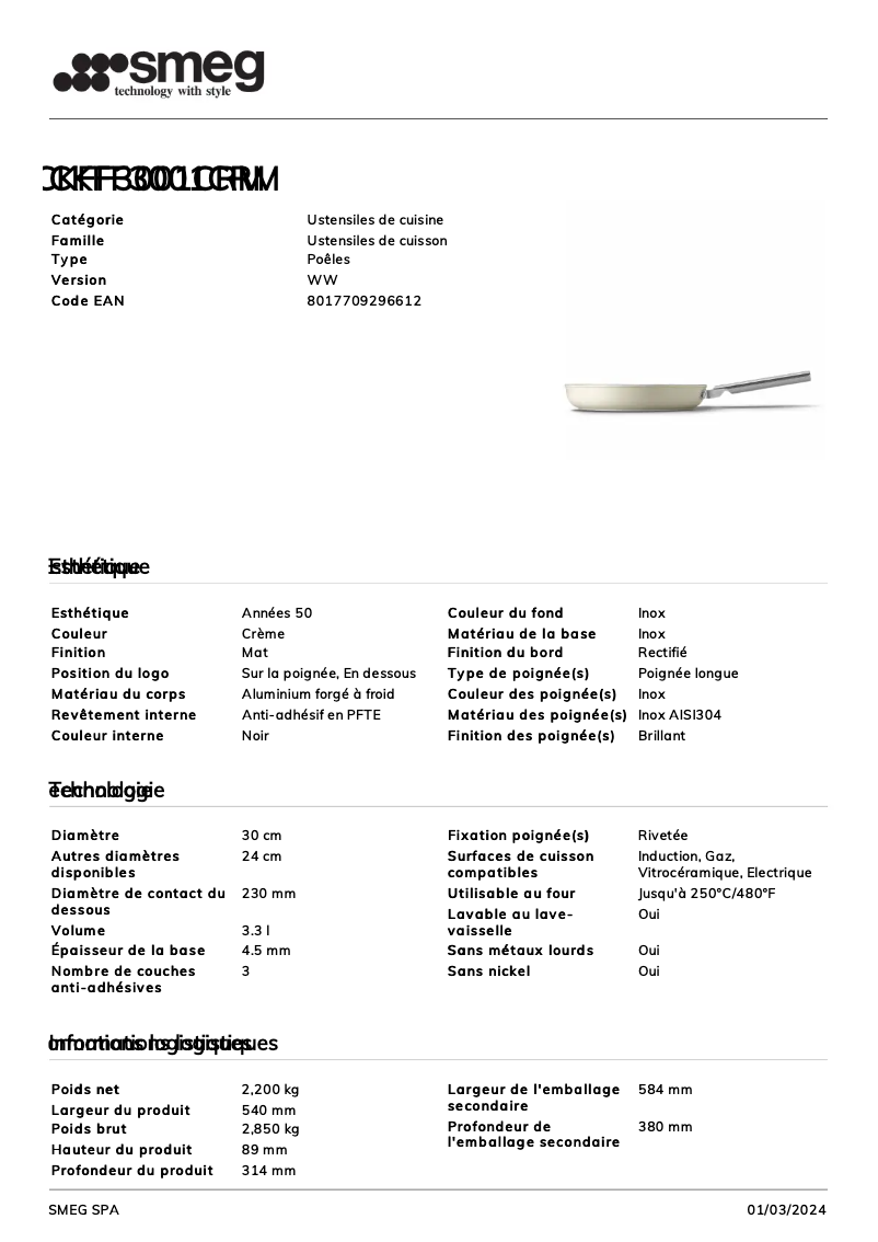First page image of the manual for CKFF3001CRM