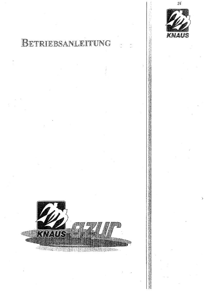 First page image of the manual for Azur Royale (1997)
