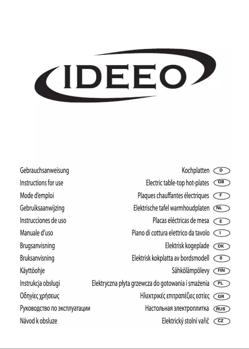 Page 1 of the manual User Manual Ideeo KP 0945