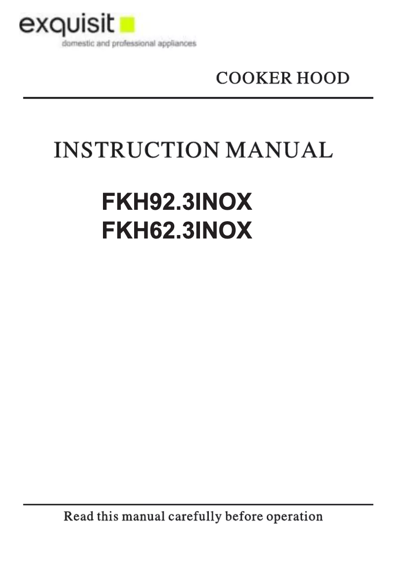 Page 1 of the manual User Manual Exquisit FKH92.3INOX