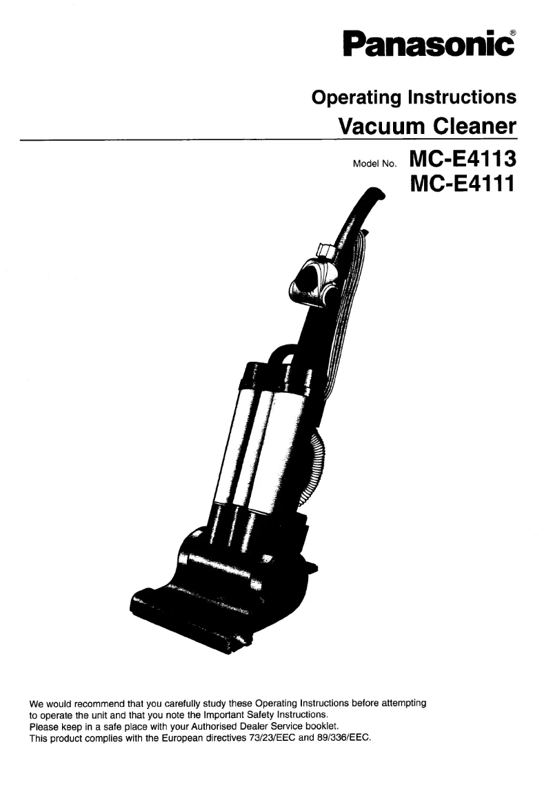 First page image of the manual for MC-E4113