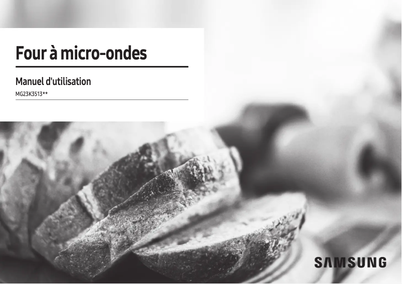 First page image of the manual for MG23K3513AS