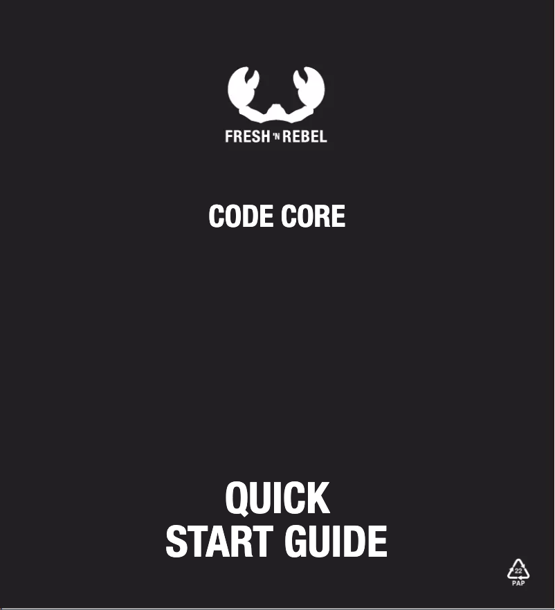 Page 1 of the manual User Manual Fresh 'n Rebel Code Core