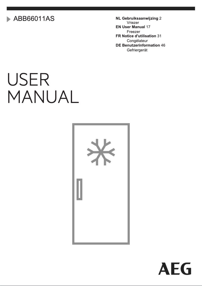 First page image of the manual for ABB66011AS
