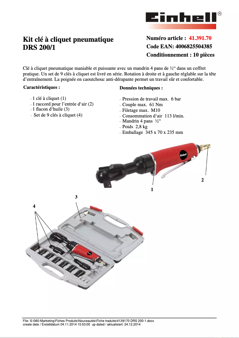 Image de la première page du manuel de l'appareil DRS 200/2