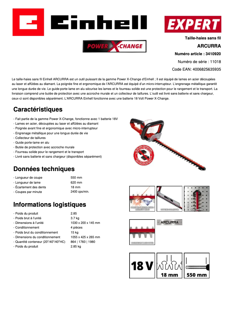 First page image of the manual for ARCURRA