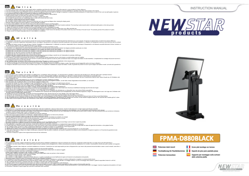 First page image of the manual for FPMA-D880