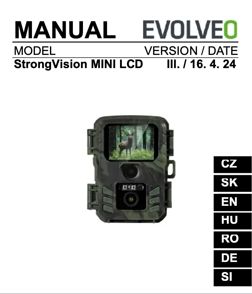 First page image of the manual for StrongVision Mini LCD